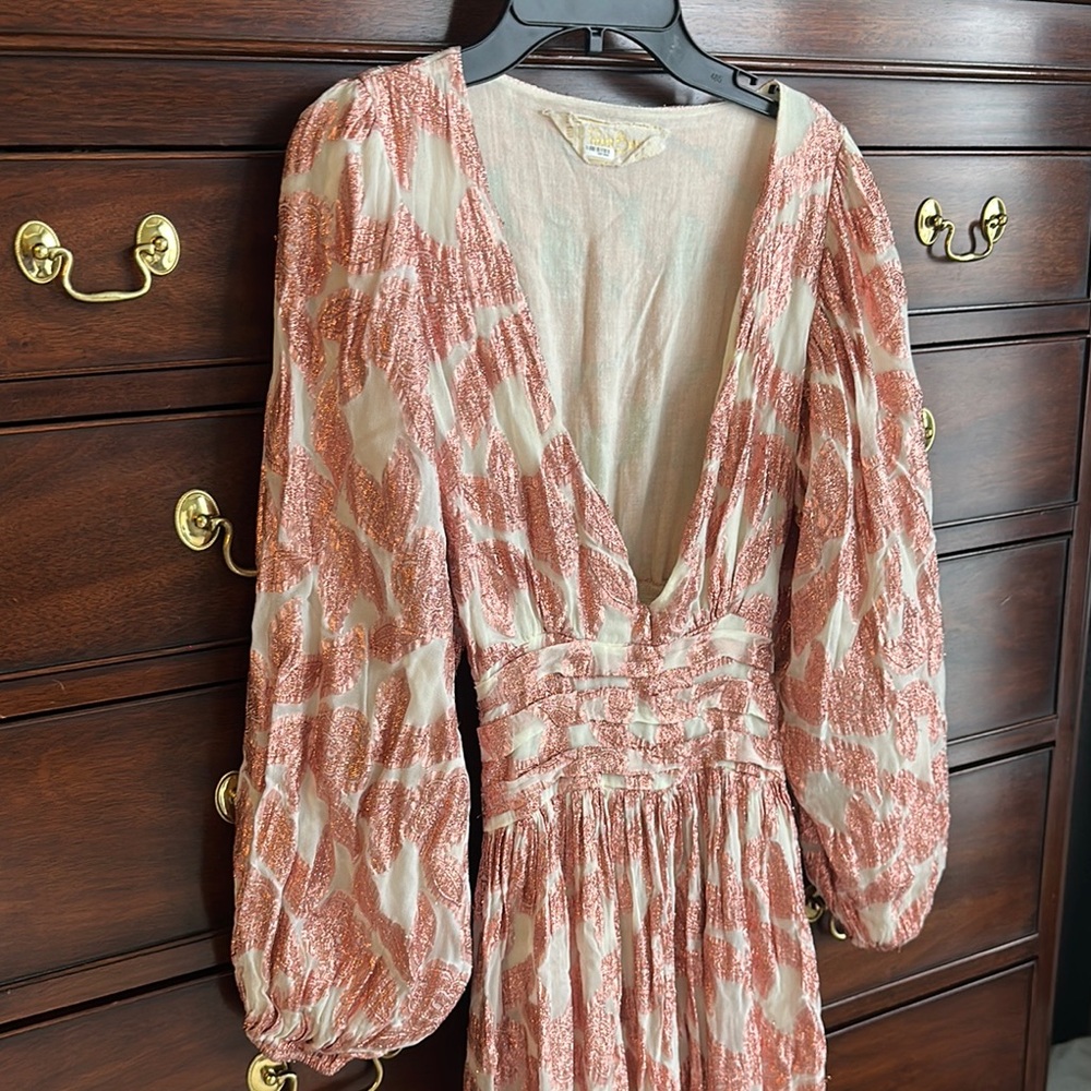 Elegant Pink and Cream Dress